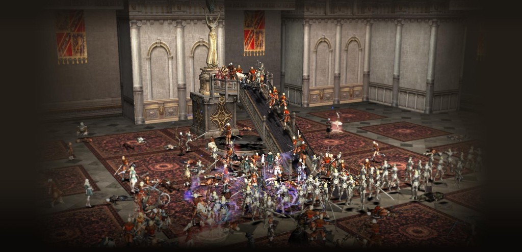 Lineage II Interlude — mass PvP in castle hall