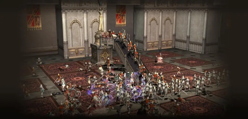 Lineage II Interlude — mass PvP in castle hall
