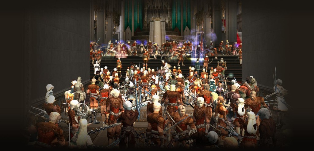 Lineage 2 Interlude — players in hall
